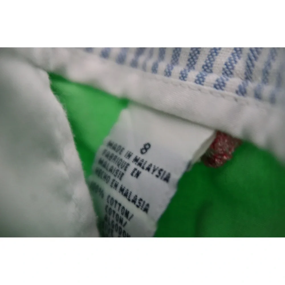 Tommy Hilfiger Unique Women's 8 Green Pink Seahorse Embroidered Capri Crop Golf - Picture 8 of 8